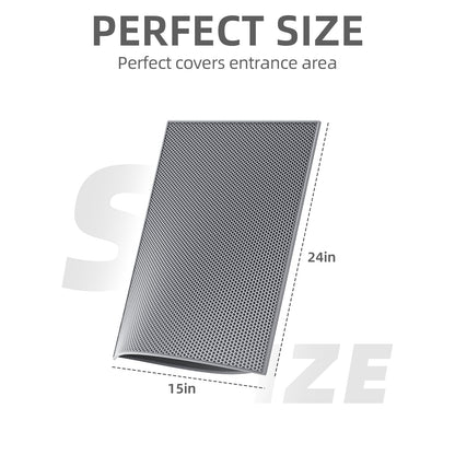 ESTHELLO Cat Litter Mat Large Honeycomb Double Layer Gray 36x30