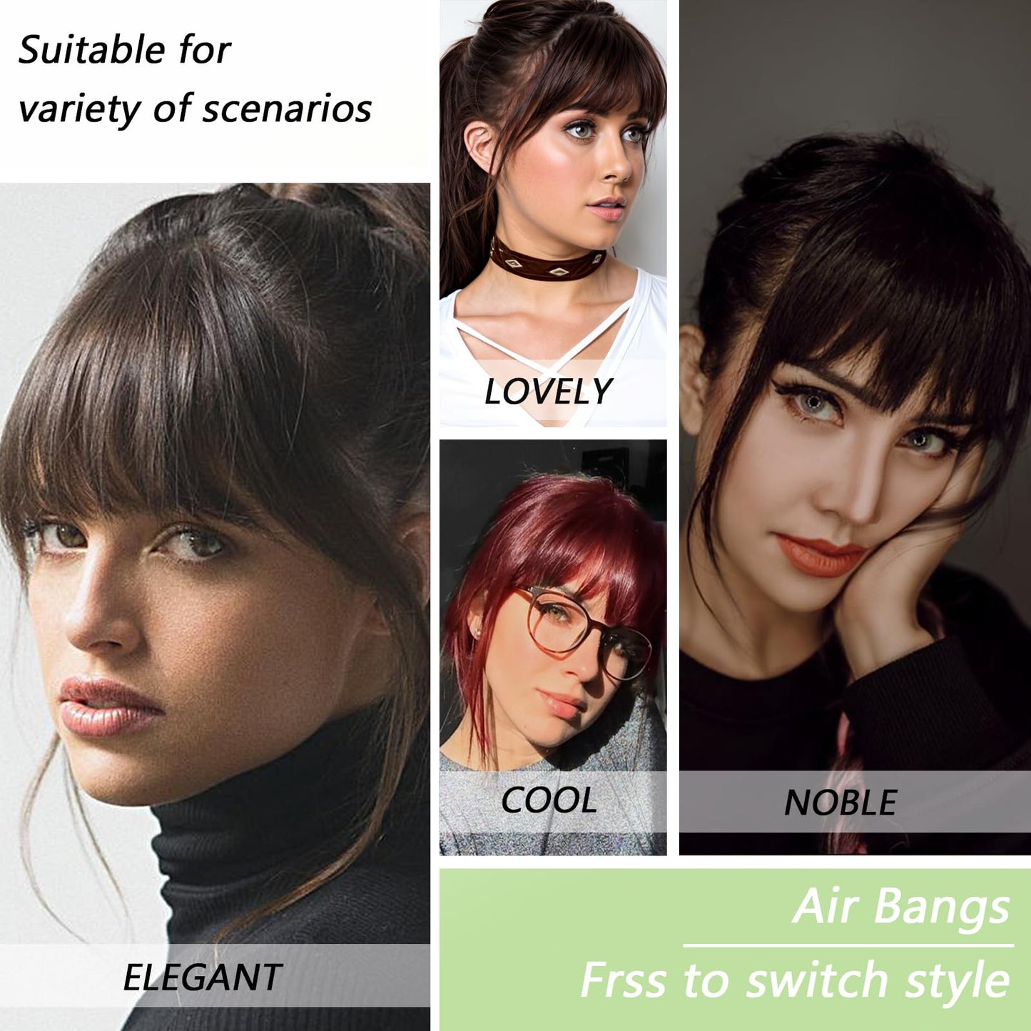 Maforsoon Clip in Bangs Fake Bangs for Women Medium Yellow Straight Hair