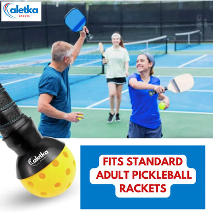 aletka 2-Pack Pickleball Ball Retriever Paddle Suction Cup Blue Pink
