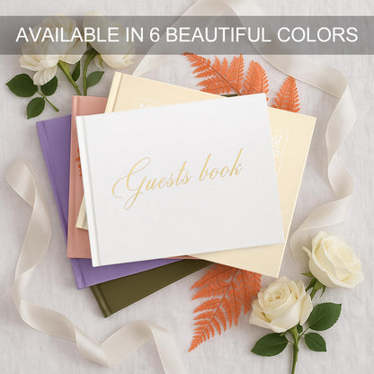 &And Per Se Purple Wedding Guest Book Hardcover Memory Keepsake Album