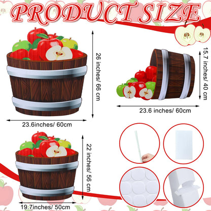 Beeveer Fall Thanksgiving Harvest Apple Orchard Cardboard Cutouts 20-26" Set