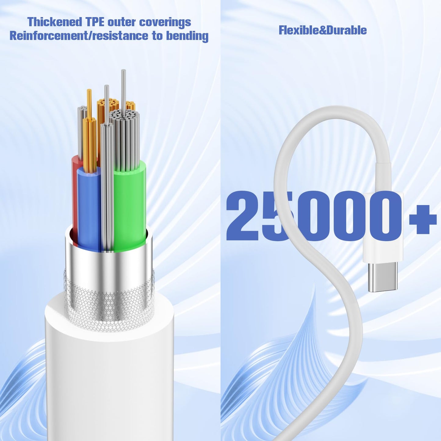 Eettvekd Carplay Cable USB A to USB C for iPhone 16/15 Pro Max iPad 3FT