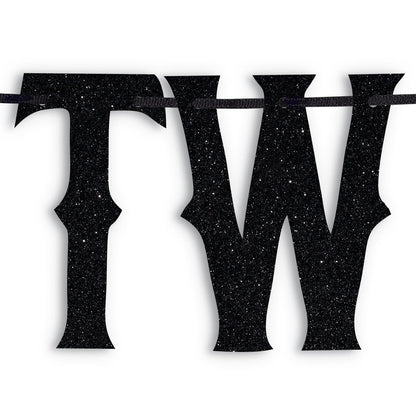 LOVELY BITON A Tale of Two Souls Halloween Wedding Banner Black Paper
