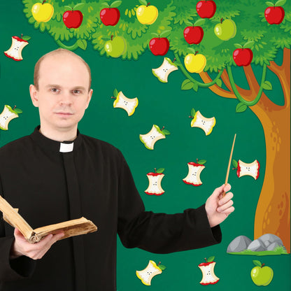 Zonon Religious Classroom Bulletin Board Set Christian Fall Apple Cutouts