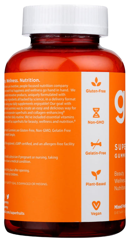 BestBy05/26 Goli Nutrition Superfruits Gummies Mixed Fruit 60 Count