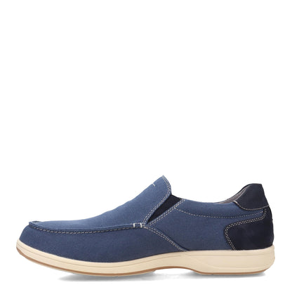 Florsheim Lakeside Canvas Moc Toe Slip-On Navy Nubuck 7W 3E Size 7W