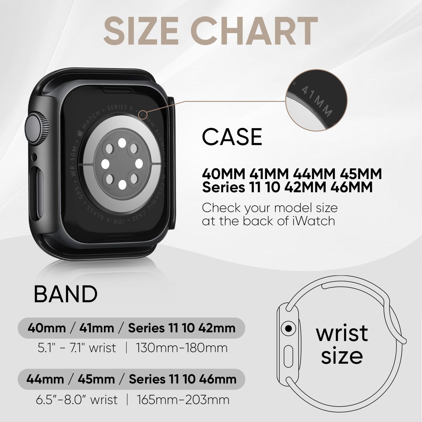 Butifacion Slim Braided Nylon Band Case for Apple Watch 40-46mm Black