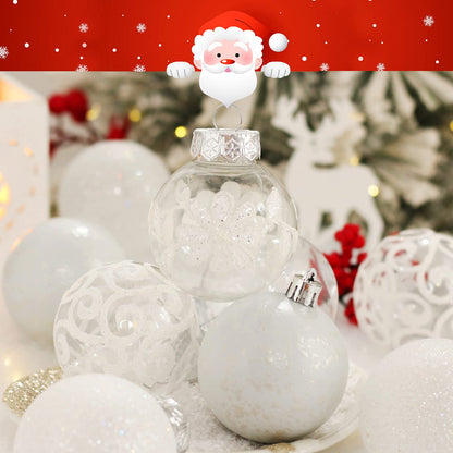 SUPREME XMAS Clear Christmas Ornaments 60mm 30ct Shatterproof White