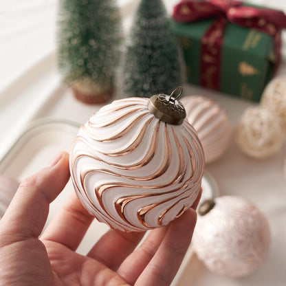 12 Pcs Pink Christmas Tree Ornaments Shatterproof Balls Holiday Decor