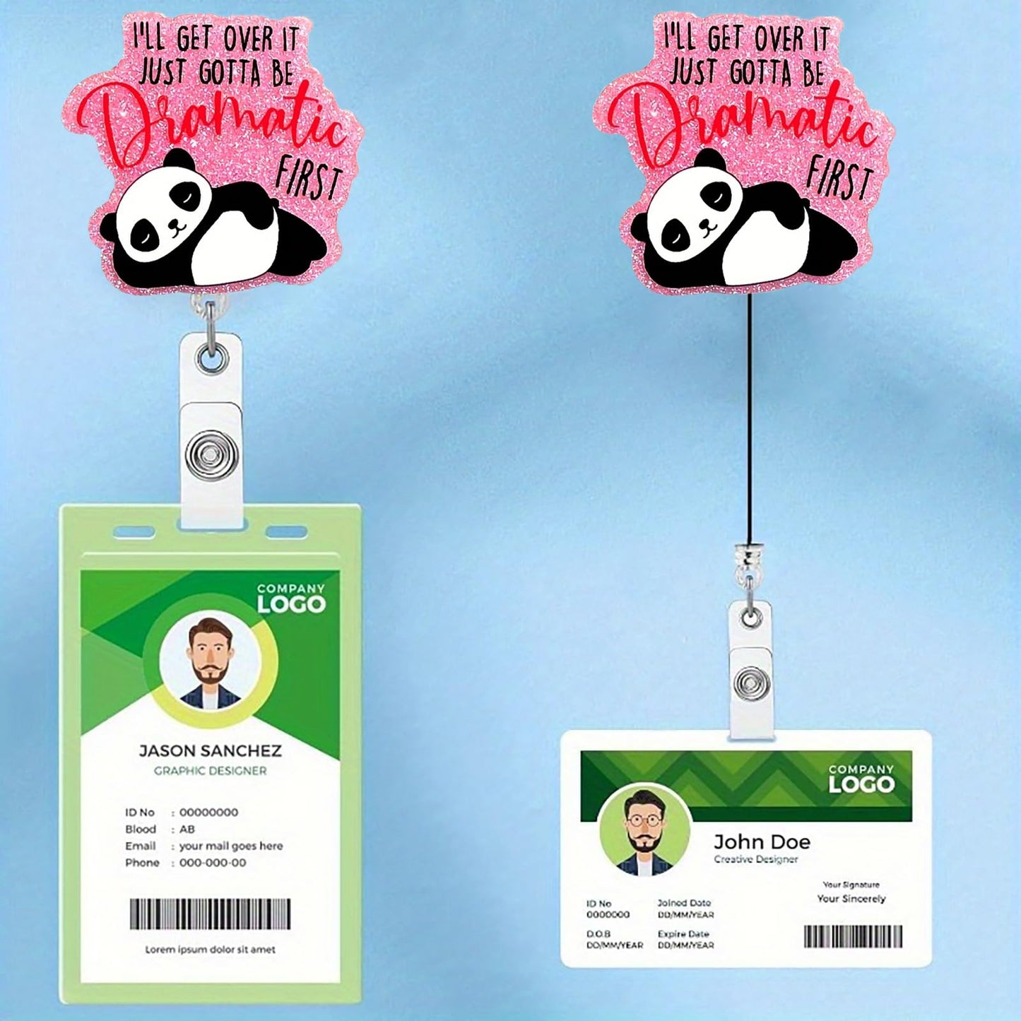 CHAONENG Funny Panda Nurse Badge Reel Retractable Clip Medical Worker ID A54