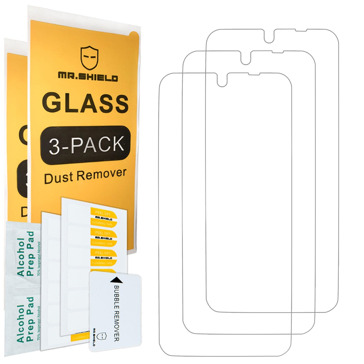 Mr.Shield Screen Protector for Punkt MC02 5G Tempered Glass Clear 3-Pack