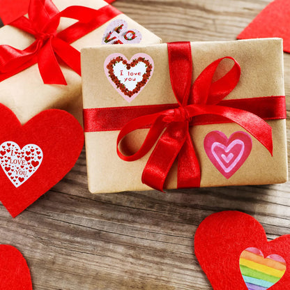 CTOHN 1500 PCS 1.5in Red Heart Stickers Self Adhesive Love Roll