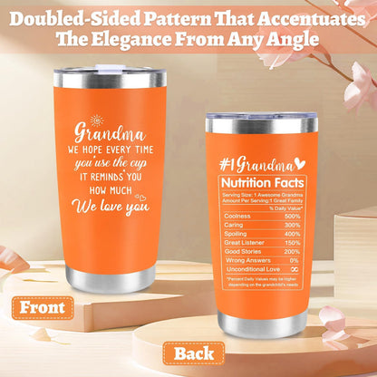 CUPLOOV 20 Oz Rose Gold Stainless Steel Love Rose Tumbler Birthday Gift