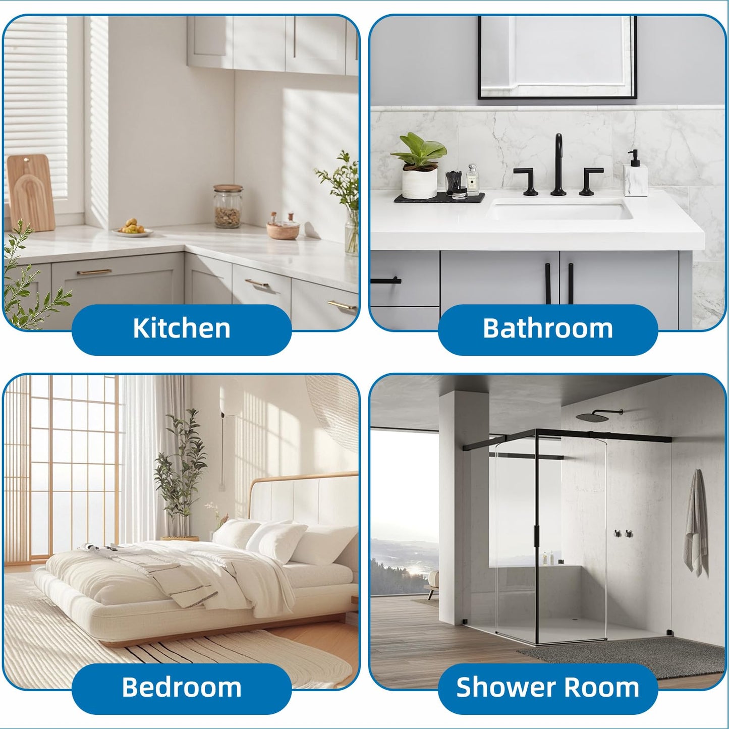 Zynuhmo 4-Arm Swivel Towel Rack 13.78in White Adjustable Suction Cup