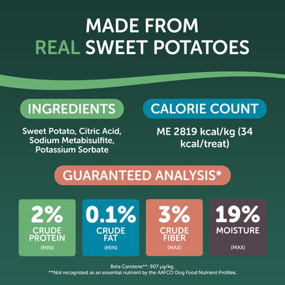 Healthfuls Sweet Potato Slices Dog Treats Grain Free Limited Ingredient 16 oz