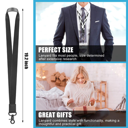 YAVVOZH Soft Plaid Key Lanyard for Women Neck Id Badge Orange Size Average
