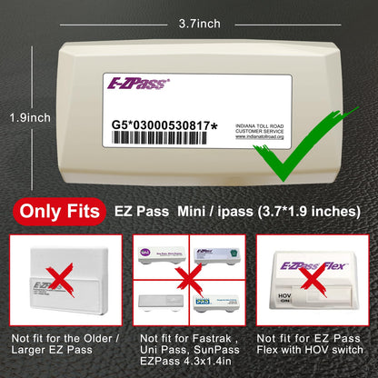 FLLIK EZ Pass Holder Windshield Clear Strong Suction Cups 1 Pack