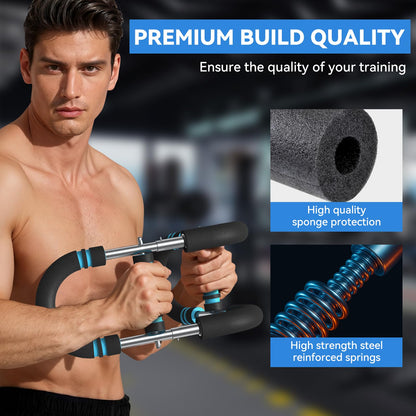 Osnil Twister Arm Trainer Adjustable 60-85-110lbs Forearm Strengthener Blue