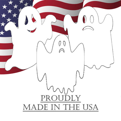 Rogue River Tactical Large Ghost Halloween Yard Sign Outdoor 15x12 Inch 3 Pack