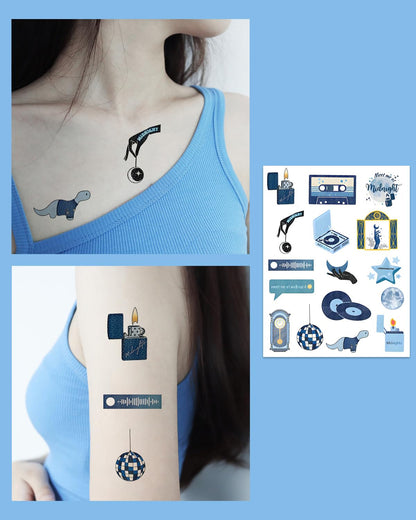Onogola Party Glitter Temporary Tattoos Lucky Number 13 Stickers ST02