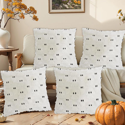 yaenoei Halloween Ghost Pillow Covers 18x18 Beige Set of 2