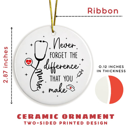 Pawzity Nurse Christmas Ornament Ceramic Gift for Women Nurses RN