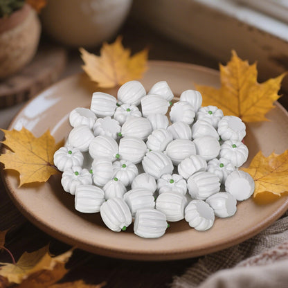 winemana Mini Pumpkins Fall Decorations 80 Pack White Resin Small