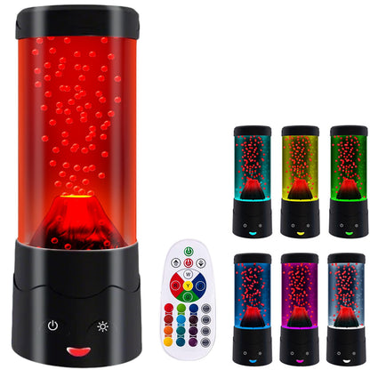 GANBIPU Volcano Lamp LED Multi-Color Changing Night Light Red Home Decor