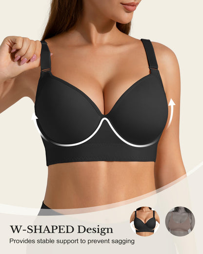 QDN Supportive Push Up Strapless Bra Black Size 42C
