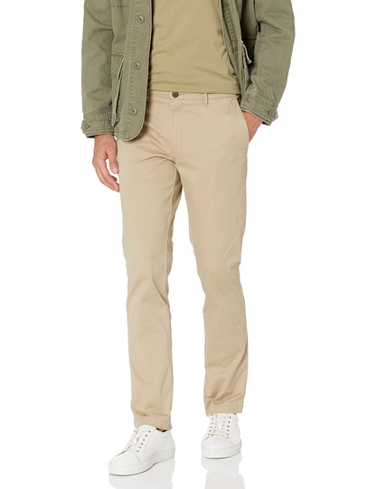 Amazon Essentials Men's Skinny-Fit Washed Stretch Chino Pant Light Khaki 29x34