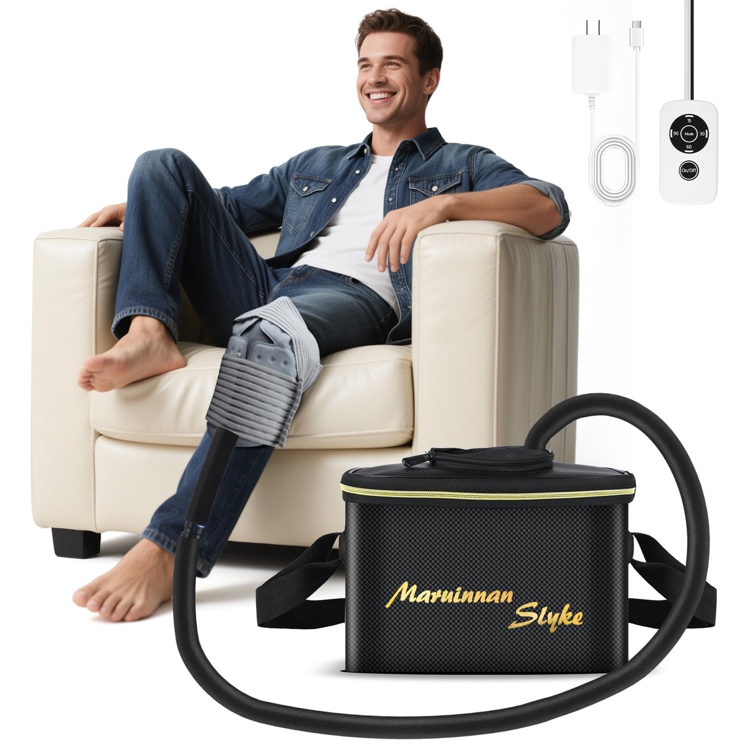 MarvinnanSlyke Portable Ice Machine Knee Cold Therapy Recovery System Medium