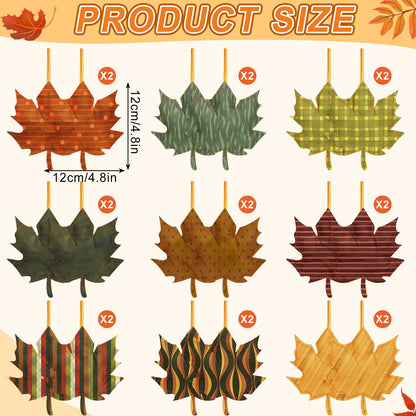 Soulchen 39 Pc Fall Thanksgiving Tree Ornaments Set Orange Brown Gold