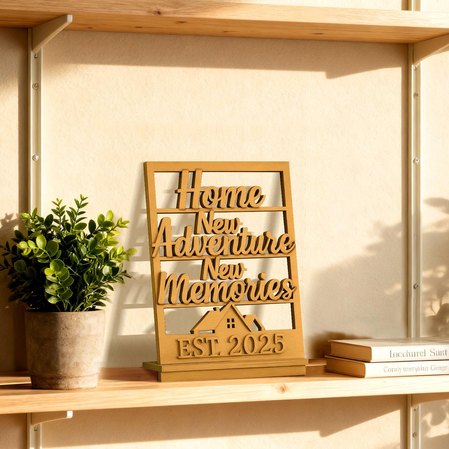 GoHoKi Housewarming Gift Farmhouse Wooden Sign Entry Table Decor New Home