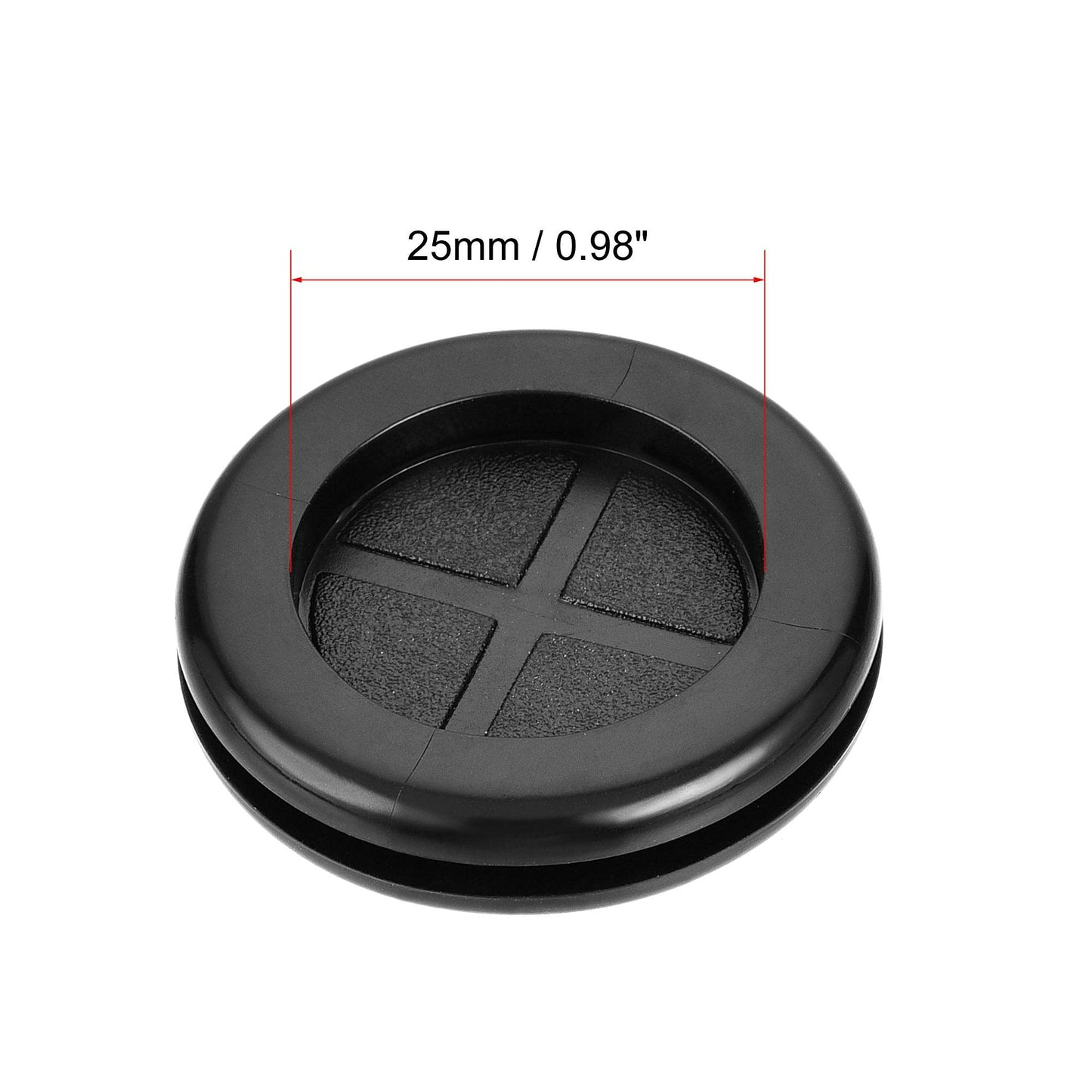 uxcell Rubber Grommet Round Double-Sided Mount Dia 32mm Wire Protection 20pcs