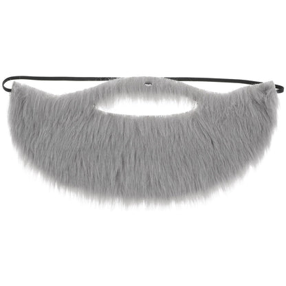 Lusofie Grey Fake Beard Elastic Realistic Costume Facial Hair for Role Play
