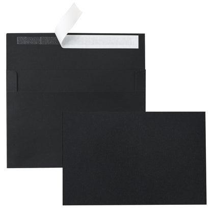 Silunkia Black Blank Greeting Cards 4x6 Heavyweight Flat Cardstock 20 Pack