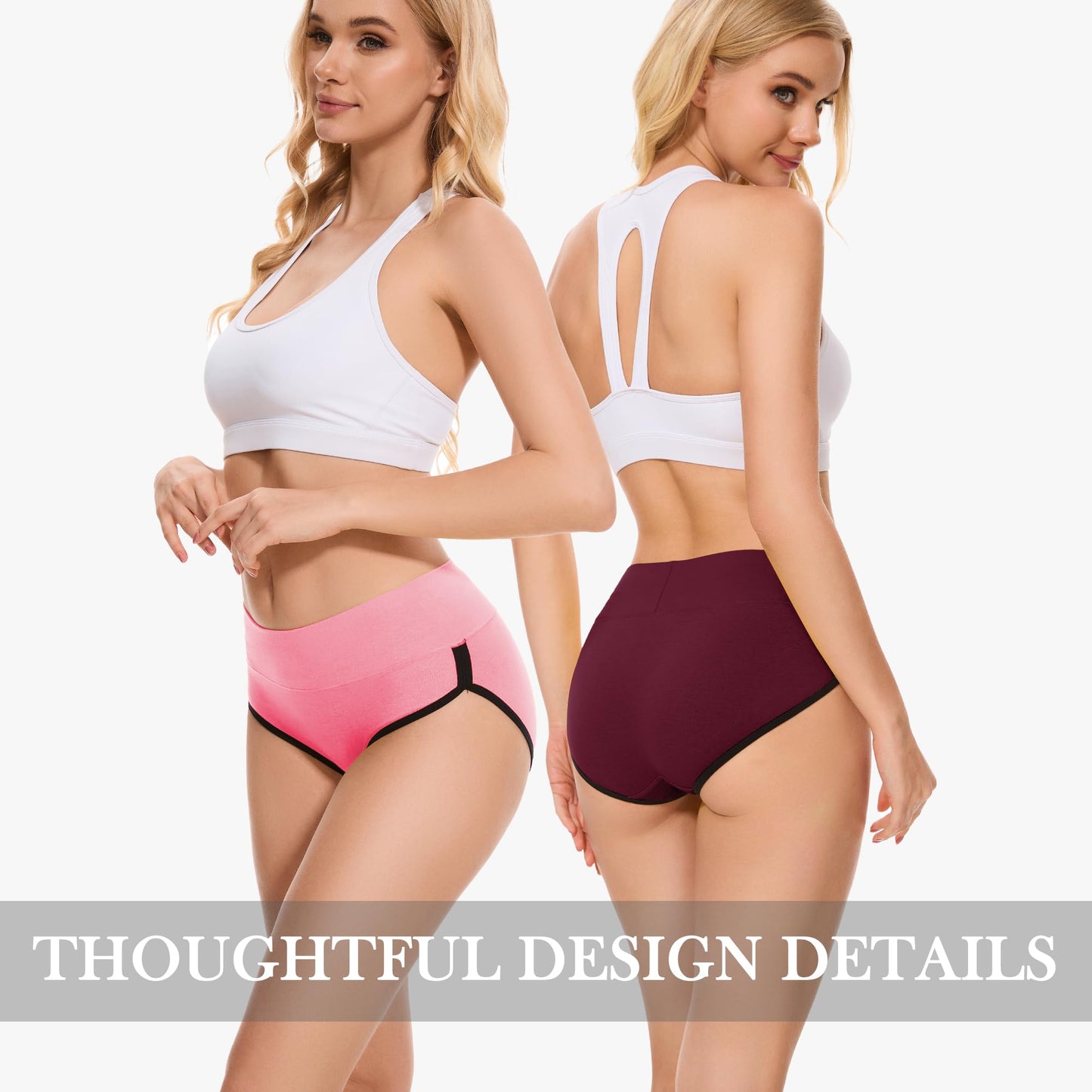 CAILECOTTON Womens Underwear Cotton Panties for Women Plus Size Panties Pack 2/5