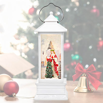 Little Glee Christmas Lantern LED Music Holiday Decoration Angel Tree Resin