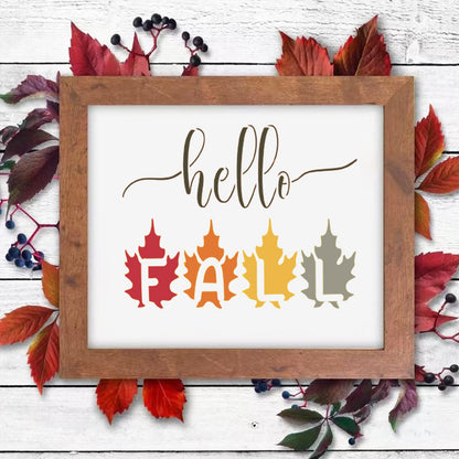 Vloso 16 Pcs Fall Stencils 5x5 Inch Reusable Thanksgiving DIY Crafts