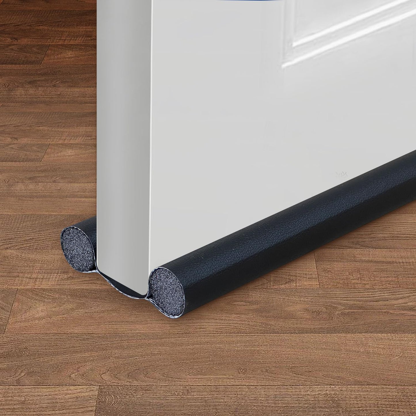 Protalwell Door Draft Stopper Brown Under Door Insulator Fits 1-3/4" Doors