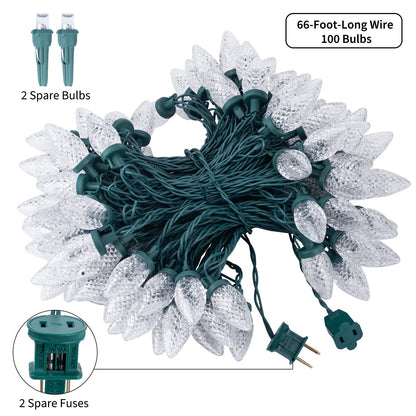 Brightown C9 LED Christmas String Lights 66ft 100 LED Warm White