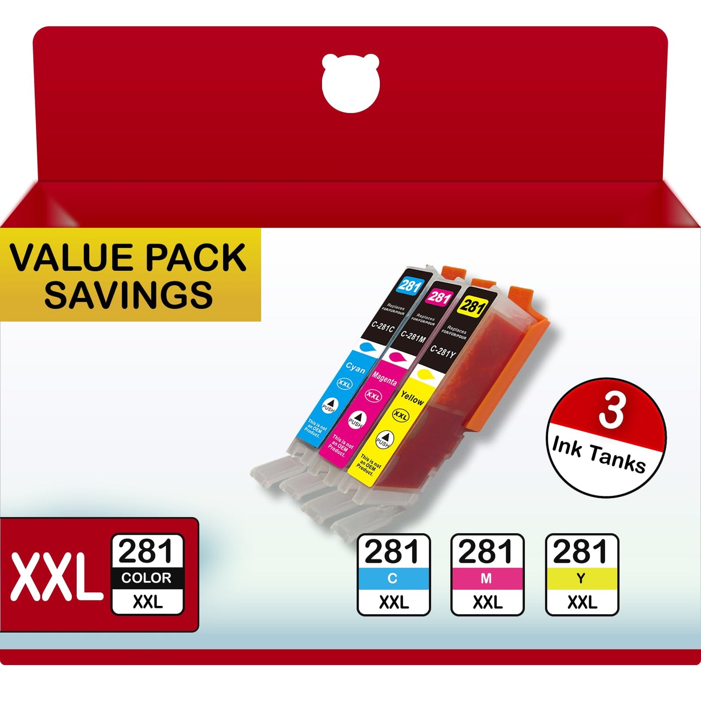 INKOKU Compatible Canon PGI-280XXL CLI-281XXL Ink Cartridges 5 Pack