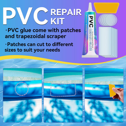 Balldanlu Air Mattress Patch Kit Waterproof Vinyl Repair Adhesive Inflatables