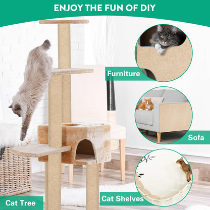 YITMOYM Trimmable Cat Scratcher Mat 39.4x15.8in Self-Adhesive Felt Fiber