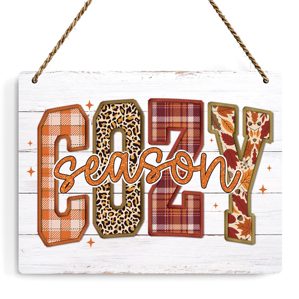 BELLOWDEER Hey There Pumpkin Rustic Wood Hanging Sign Fall Decor 8x10 Inches
