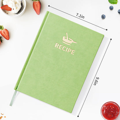TSFPapier Hardcover Recipe Book 7x9.6in B5 160 Pages Leather Cover DarkRed
