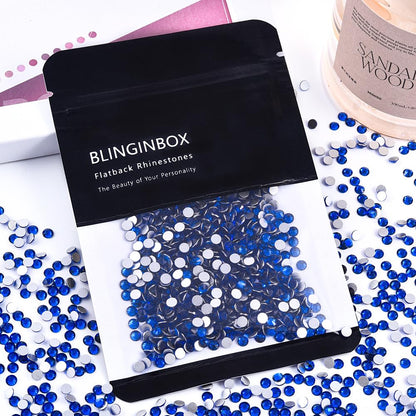 Blinginbox Glass Rhinestones SS30 6.4-6.6mm 288pcs Sapphire