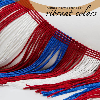 Trims by the Yard 6" Chainette Fringe Trim Polyester Decorative Flag Gold 10yd