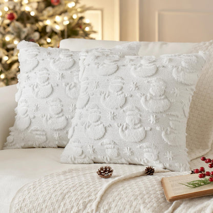 MIULEE Christmas Pillow Covers Dark Green 18x18 Inch Set of 2