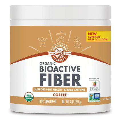 Manitoba Harvest Organic BioActive Fiber Supplement 6g Fiber 8oz Coffee